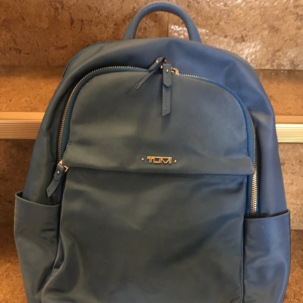 TUMI Voyageur Bright Blue DANIELLA Small Laptop BACKPACK.